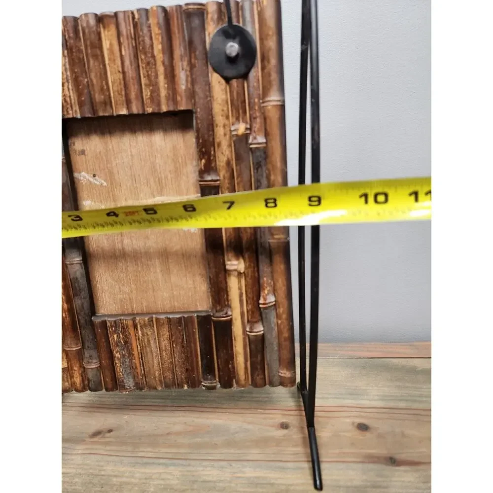 Rustic Farmhouse Bamboo Nautical Picture Frame Stand 4